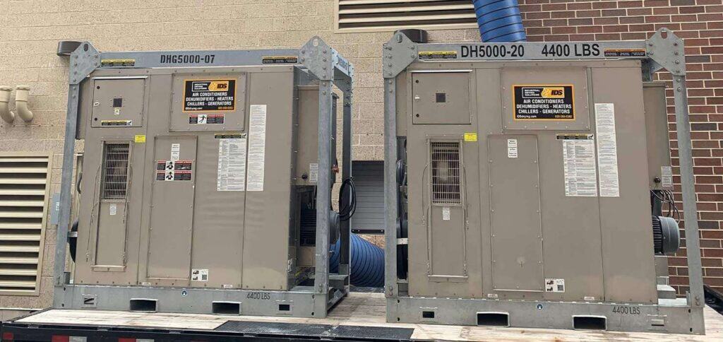 Industrial HVAC units for rental at REIC Rentals for commercial property cooling solutions.