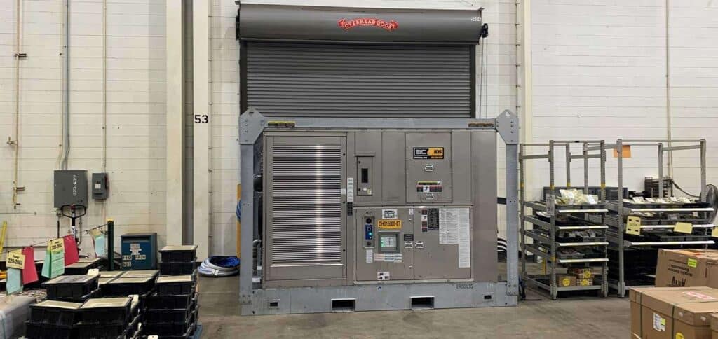 Industrial storage and rental warehouse space at REIC Rentals in a commercial facility setting.