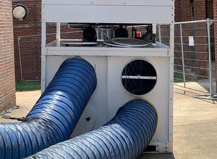 HVAC ventilation ducts and equipment for rental properties at REIC Rentals.