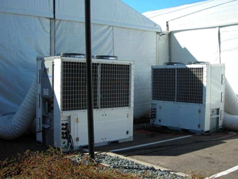 Industrial HVAC units for commercial rental spaces at REIC Rentals.
