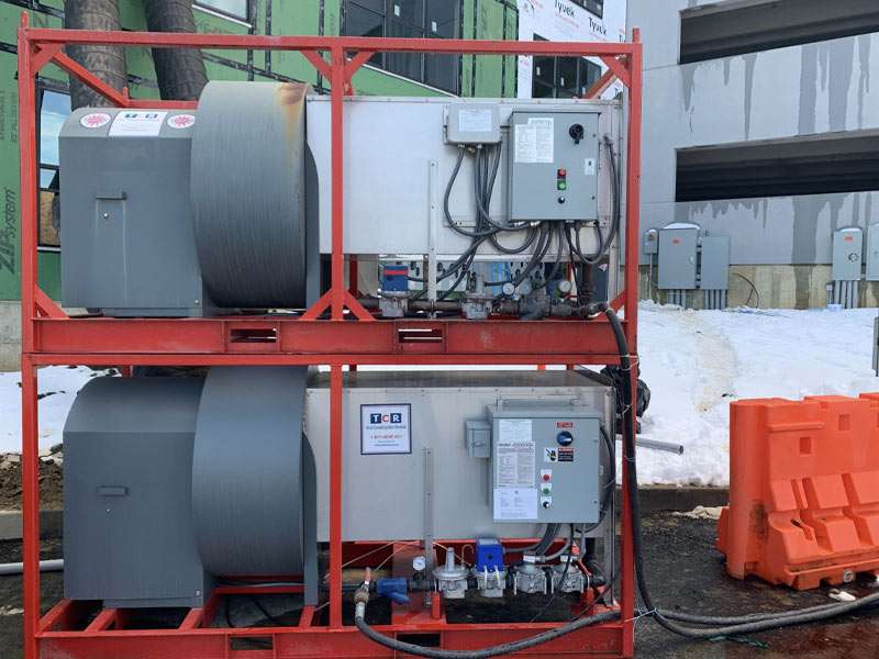 Industrial HVAC equipment rental for commercial and construction sites.