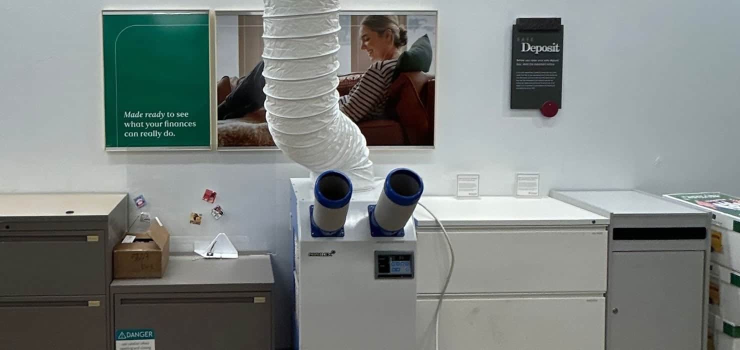 Industrial ventilation system at REIC Rentals, ensuring safety and air quality in commercial spaces.