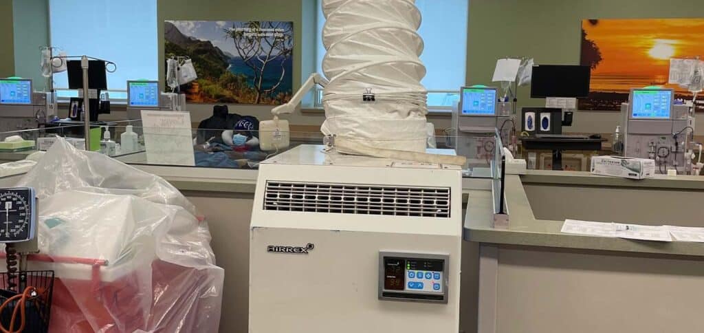 Airtech medical sterilizer and hospital equipment in a healthcare facility for rental services.