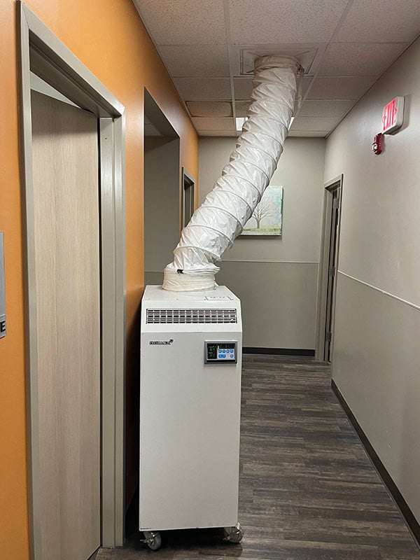 Portable air conditioning unit for rental cooling solutions at REIC Rentals.