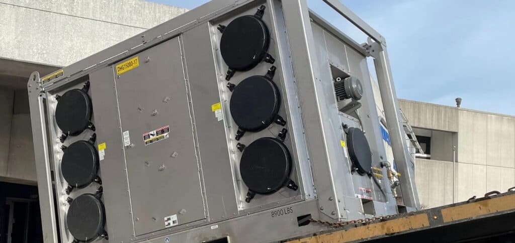 High-capacity HVAC unit for commercial property climate control, REIC Rentals equipment.