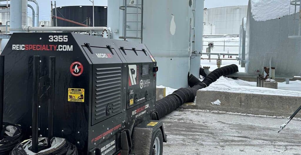 High-capacity industrial generator on rooftop, providing reliable power for commercial properties.