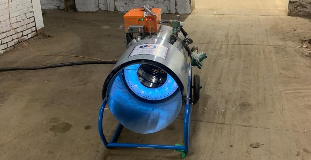 Industrial UV curing equipment for construction projects.