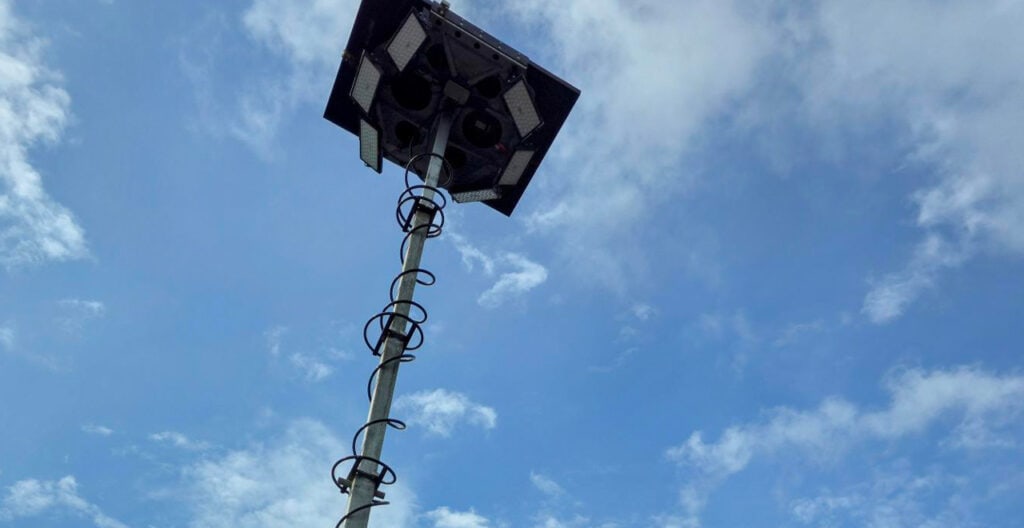 Industrial monitoring device at Saskatchewan Mining Project site.