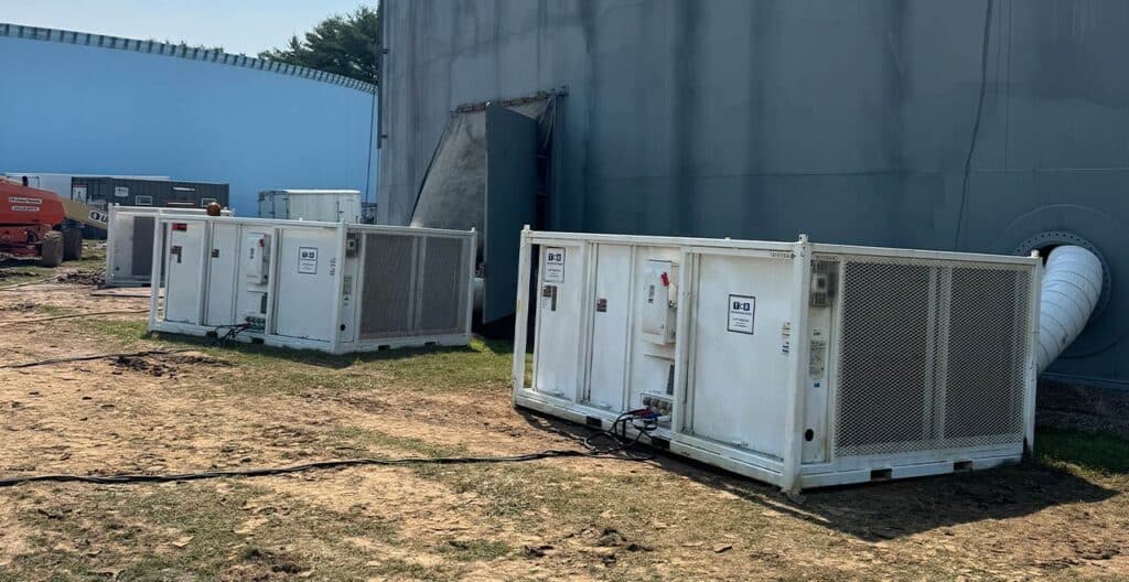 REIC Rentals portable HVAC units for commercial and industrial cooling solutions.