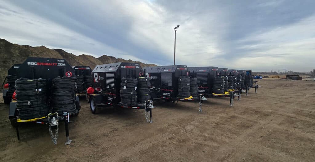 Rental fleet of portable generators at REIC for cost-effective operations.