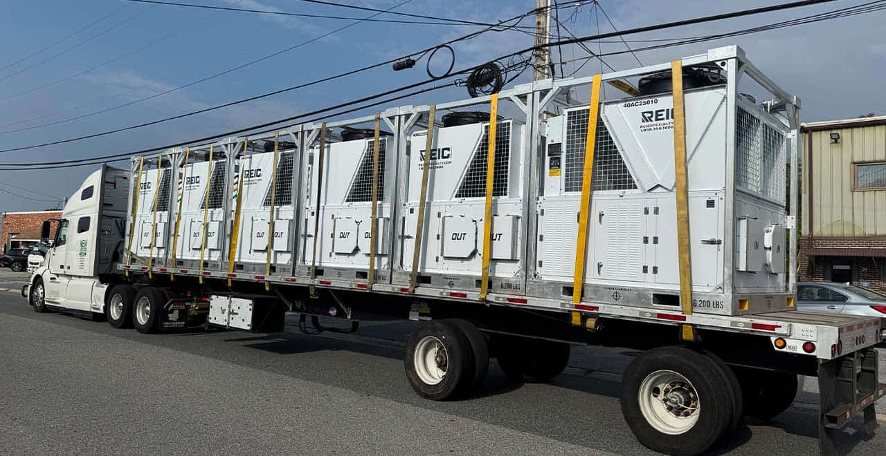 HEPA filtration units on a truck for enhanced indoor air purification.