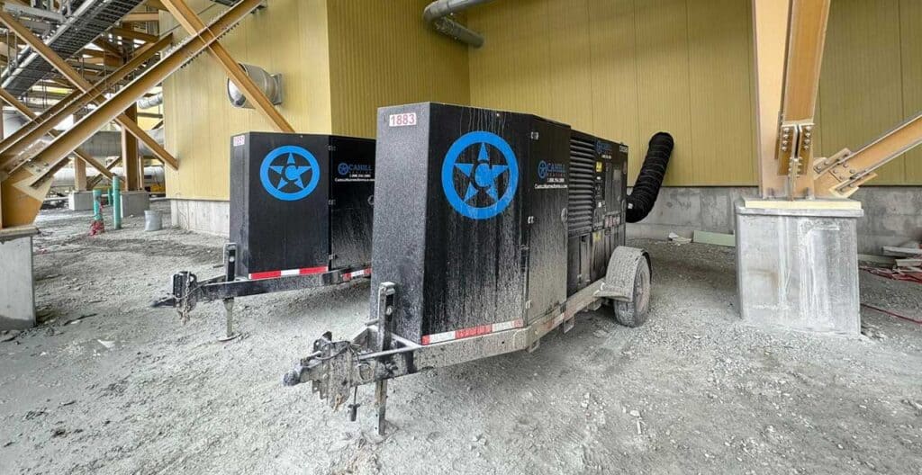 Industrial heat and drying equipment used in construction for reducing rework.