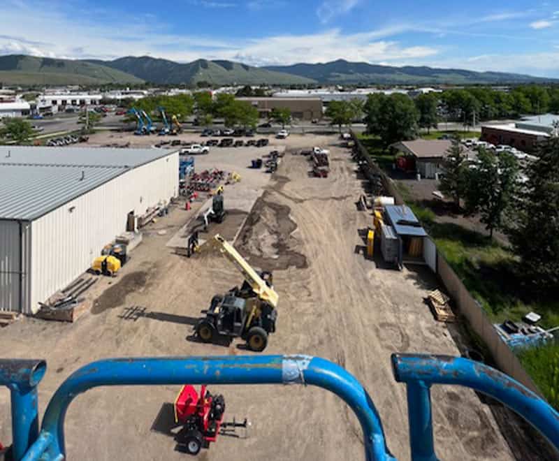 Construction site with machinery and dirt in Missoula, Montana.