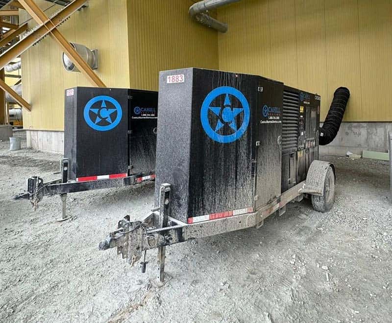 Portable industrial generator for rent at REIC Rentals in Midland-Odessa.